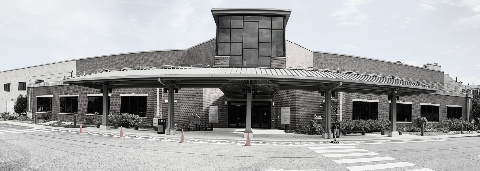 Front of HAST School Picture in black and white